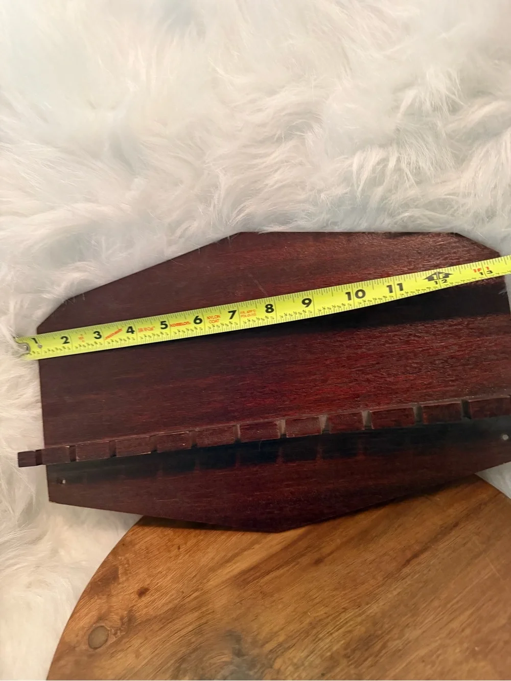 Wooden Wall Rack in Dark Brown - Home Wall Decor